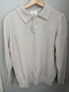 La Paz Men’s Wool Collared Pullover Sweater Size M